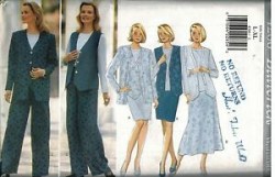 4266 BUTTERICK EZ JACKET, VEST, TAPER- FLARE SKIRT, TOP, PANTS PATTERN 6-14